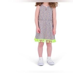 Girls Grey Tassel Dress size 6Y